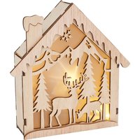 VBS Holzbausatz "Lichterhaus", inkl. Beleuchtung - Rentiere von VBS