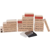 Stempel-Set XL "Liebe Weihnachtsgrüße" von Beige