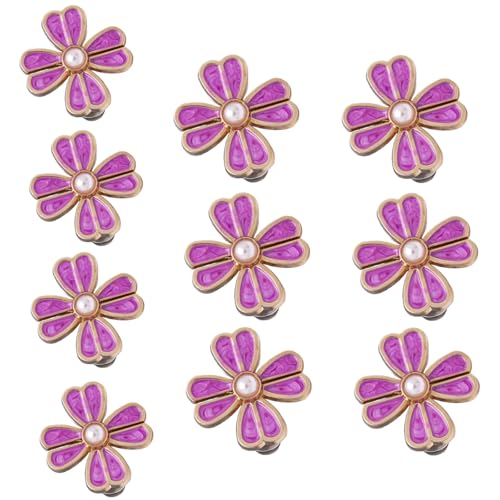 Beimus 10 Paar Jeansknopfnadeln Blumen Jeans Taillenschnallen verstellbare Hosen Taillenspanner einfach von Beimus