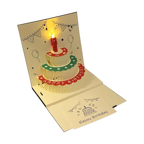 Beimus 3D Popup Geburtstagskuchenkarte mit LED-Lichtern und Musik, stilvolle Grußkarte für verschiedene Anlässe Kinder u Beimus 3D Popup Geburtstagskuchenkarte mit LED-Lichtern und Musik, stilvolle Grußkarte für verschiedene Anlässe Kinder u von Beimus