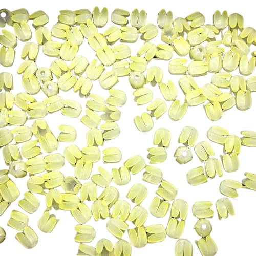 Beimus 50 Stück Farbdruck Tulpen Knospen Blumen Form Acryl Blumen Perlen Nachtlicht Zubehör für Schmuck Ohrringe von Beimus