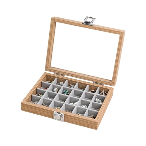 Beimus Elegante Schmuckschatulle aus Holz mit Deckel, für Halskette und Ringe, Organizer, Aufbewahrungsbehälter für Zubehör Beimus Elegante Schmuckschatulle aus Holz mit Deckel, für Halskette und Ringe, Organizer, Aufbewahrungsbehälter für Zubehör von Beimus