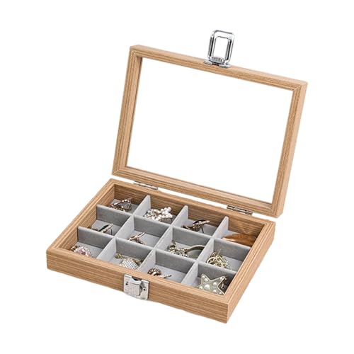 Beimus Elegante Schmuckschatulle aus Holz mit Deckel, für Halskette und Ringe, Organizer, Aufbewahrungsbehälter für Zubehör Beimus Elegante Schmuckschatulle aus Holz mit Deckel, für Halskette und Ringe, Organizer, Aufbewahrungsbehälter für Zubehör von Beimus