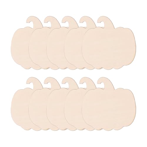 Beimus Set mit 10 unlackierten Holz-Kürbis-Ausschnitten, bemalbare Plaketten für Halloween, Erntedankfest, Dekoration, Party Beimus Set mit 10 unlackierten Holz-Kürbis-Ausschnitten, bemalbare Plaketten für Halloween, Erntedankfest, Dekoration, Party von Beimus