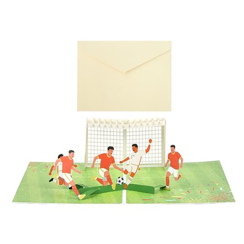 Faltbare Grußkarte mit Fußballwettbewerb, SPFL-Thema, Sammlerstück mit handgeschriebenem Bereich, für Fußball-Fans, Feier, Geschenk, Sammlerstück, Fußball-Wettbewerbskarten von Beimus