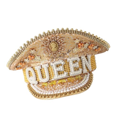Kapitän Hut mit Schmucksteinen, Brauthut, Brauthut für Junggesellinnenabschied, Kopfbedeckung, Kopfbedeckung für Club, Bühne, elegante Strass-Kappen Kapitän Hut mit Schmucksteinen, Brauthut, Brauthut für Junggesellinnenabschied, Kopfbedeckung, Kopfbedeckung für Club, Bühne, elegante Strass-Kappen von Beimus
