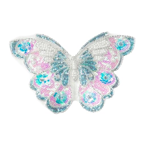 Schnell klebendes Schmetterlings-Stickerei-Design mit abwechslungsreichen Pailletten, Hochzeitsdekorationen für Textildekoration, dimensionale bestickte Flicken, Hochzeitsdekorationen Schnell klebendes Schmetterlings-Stickerei-Design mit abwechslungsreichen Pailletten, Hochzeitsdekorationen für Textildekoration, dimensionale bestickte Flicken, Hochzeitsdekorationen von Beimus