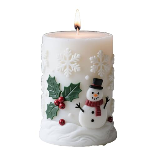 Weihnachts-Silikon-Ornament-Formen, duftendes Gießen, Epoxidharz, Bastelbedarf, parfümiertes Weihnachts-Silikon, Schneeflocke, Zylinderpflaster von Beimus