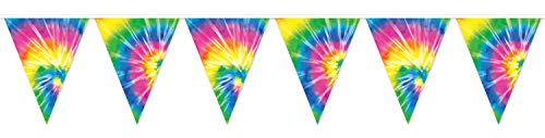 Beistle 1960er Jahre Batik-Wimpelbanner – Innen- und Außendekoration zum Aufhängen für 60er-Jahre-Motto- und Geburtstagsparty-Zubehör, 28 x 30 cm, mehrfarbig Beistle 1960er Jahre Batik-Wimpelbanner – Innen- und Außendekoration zum Aufhängen für 60er-Jahre-Motto- und Geburtstagsparty-Zubehör, 28 x 30 cm, mehrfarbig von Beistle