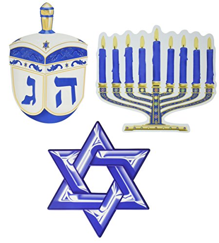 Beistle 22416 Hanukkah Aussparungen, 25,4 cm, 3 pro Paket von Beistle