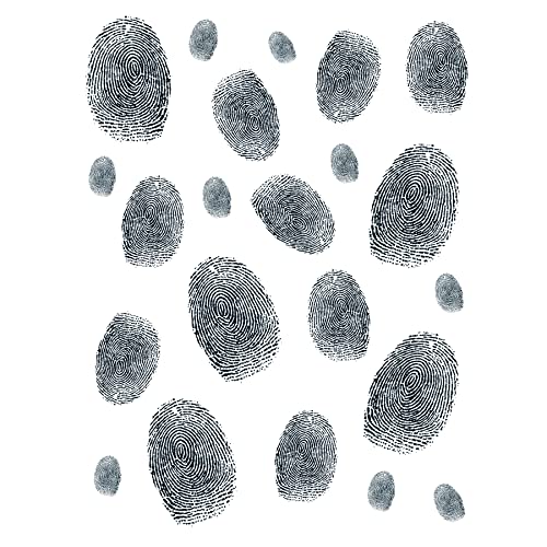 Beistle 54242 22 Stück Fingerabdruck-Wandaufkleber, 1 Blatt, Kunststoff, schwarz/weiß von Beistle