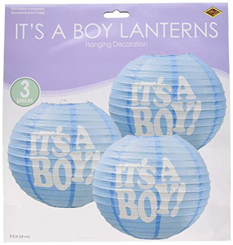 Beistle 54576 3er Pack Es ist EIN Junge! Papierlaternen, 9-1/2-Zoll Beistle 54576 3er Pack Es ist EIN Junge! Papierlaternen, 9-1/2-Zoll von Beistle