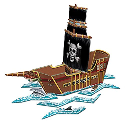 Beistle 54597 3D Mittelstück, 47 x 64,8 cm 3-D Piratenschiff Tischdekoration – 1 Stück, Papier, Mehrfarbig Beistle 54597 3D Mittelstück, 47 x 64,8 cm 3-D Piratenschiff Tischdekoration – 1 Stück, Papier, Mehrfarbig von Beistle