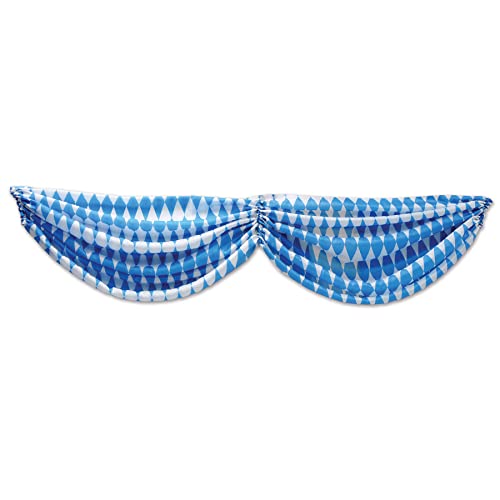 Beistle Wimpelkette aus Stoff, Oktoberfest, 150 x 25,4 cm, 1 Stück, blau/weiß, 5-Feet 10-Inch von Beistle