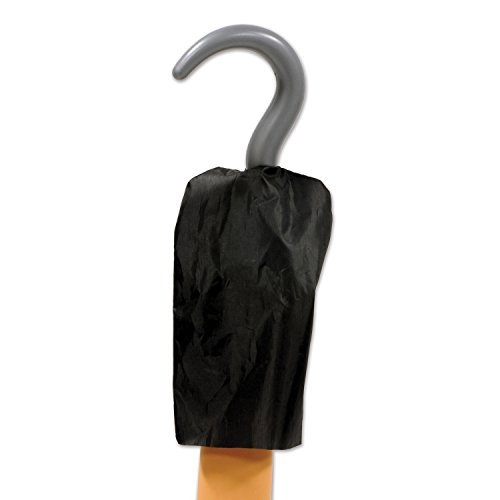 Beistle 54721 Piratenhaken aus Kunststoff, Schwarz/Grau von Beistle