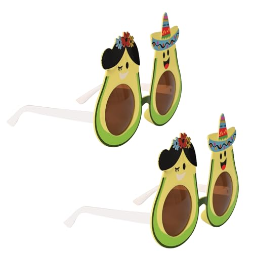 Beistle Avocado-Brillen, Set mit 2 mexikanischen Fiesta-Partyzubehör, Taco Tuesday, Cinco De Mayo Zubehör, Einheitsgröße, mehrfarbig von Beistle