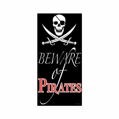 Beistle Beware of Pirates Door Cover,Black/White/Red von Beistle