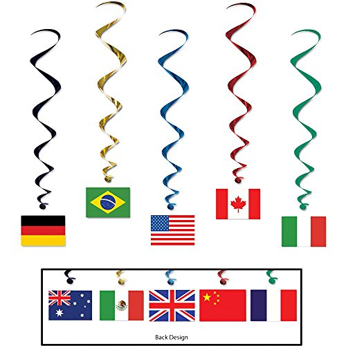 Beistle Getränkeservietten, Internationale Flaggen Mehrfarbig Beistle Getränkeservietten, Internationale Flaggen Mehrfarbig von Beistle