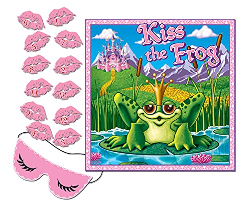 Beistle Kiss The Frog Partyspiel (Maske und 12 Lippen im Lieferumfang enthalten), Partyzubehör (1 Stück) (1 Stück) von Beistle
