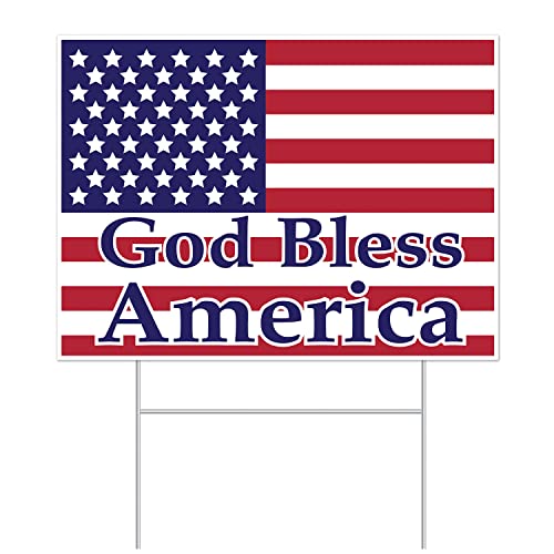 Beistle Langlebiges Wellkunststoff-Gartenschild mit Metallpfahl für den Außenbereich, Rasendekorationen für USA, amerikanische Flagge, 4. Juli, Party-Dekoration, 29,2 x 39,4 cm, Rot/Weiß/Blau Beistle Langlebiges Wellkunststoff-Gartenschild mit Metallpfahl für den Außenbereich, Rasendekorationen für USA, amerikanische Flagge, 4. Juli, Party-Dekoration, 29,2 x 39,4 cm, Rot/Weiß/Blau von Beistle