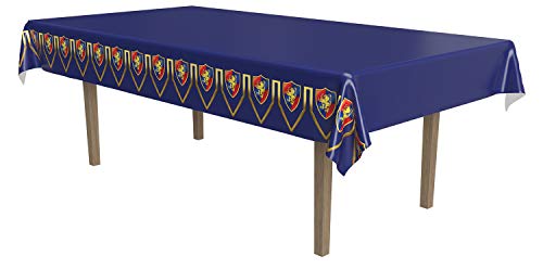 Mittelalterliche Kunststoff-Tischdecke, 137,2 x 274,3 cm von Beistle