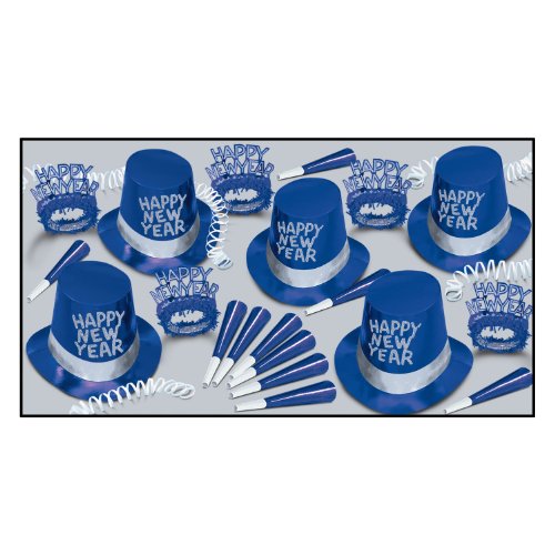 Beistle Silvester-Eis-Sortiment für 50 Personen, NYE Partygeschenke und Zubehör, Hüte, Diademe, Geräuschmacher, Hörner, hergestellt in den USA seit 1900, Einheitsgröße, Blau/Silber Beistle Silvester-Eis-Sortiment für 50 Personen, NYE Partygeschenke und Zubehör, Hüte, Diademe, Geräuschmacher, Hörner, hergestellt in den USA seit 1900, Einheitsgröße, Blau/Silber von Beistle