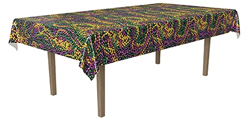 Beistle Tischdecke, Motiv: Mardi Gras Perlen, 137 x 274 cm von Beistle