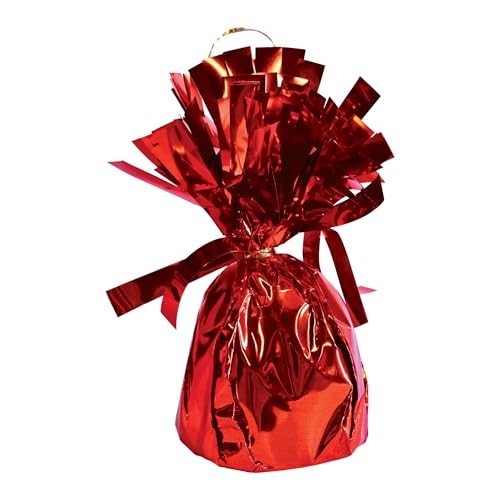 Beistle Weihnachtsballon-Gewichtssortiment, 6 rote und 6 grüne, metallisch verpackte Anker mit Schlaufen für Feiertage, Winterveranstaltungen, Geschenktische und festliche Dekorationen, je 170 g von Beistle