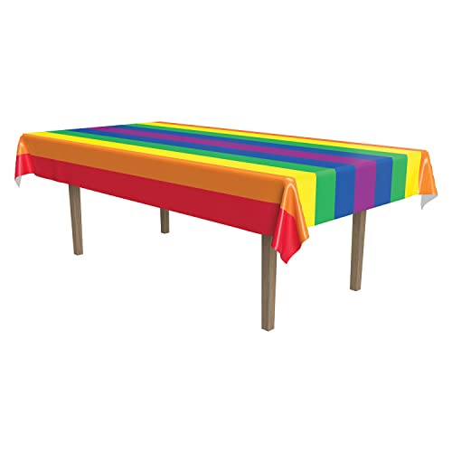 Rainbow Tischdecke Party Zubehör (1 Zählen) (1/Pkg) von Beistle