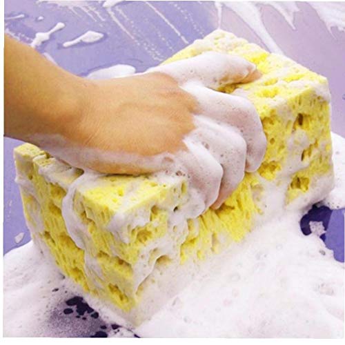 1pc Praktische Coral Sponge makroporösem Auto Auto Waschen Reinigungsschwamm-Block Honeycomb Auto-Putztuch-Gelb-Auto-Reinigungsmittel Werkzeuge von Beito