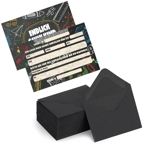Bekasa 36 Einladungskarten Einschulung, Einladung mit Tafel, Einladungskarten Einladung Einschulung, Schulstart Erstklässler Erste Klasse, Stylishe Einladung zum Geburtstag für Jungs und Mädchen Bekasa 36 Einladungskarten Einschulung, Einladung mit Tafel, Einladungskarten Einladung Einschulung, Schulstart Erstklässler Erste Klasse, Stylishe Einladung zum Geburtstag für Jungs und Mädchen von Bekasa