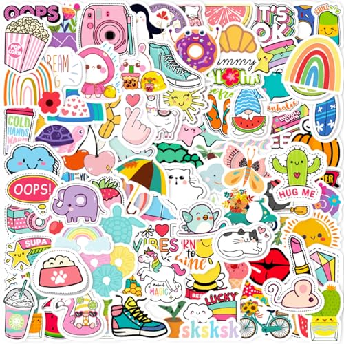 Bekecidi 100 Stück niedliche rosa Aufkleber, wasserdicht, Kawaii-Vinyl-Aufkleber für Scrapbooking, Wasserflaschen, Bücher, Laptops, Skateboards und Gepäck Bekecidi 100 Stück niedliche rosa Aufkleber, wasserdicht, Kawaii-Vinyl-Aufkleber für Scrapbooking, Wasserflaschen, Bücher, Laptops, Skateboards und Gepäck von Bekecidi