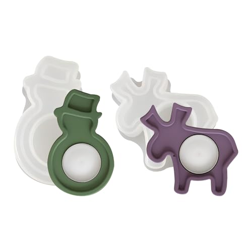 Bekecidi 2 Stück Kerzenhalter Harz Formen, Schneemann Elch Kerzenständer Silikonformen Epoxidharz Formen Weihnachten Teelicht Kerzenhalter Formen DIY Handwerk Gießformen für Xmas Kerze Heimdekoration Bekecidi 2 Stück Kerzenhalter Harz Formen, Schneemann Elch Kerzenständer Silikonformen Epoxidharz Formen Weihnachten Teelicht Kerzenhalter Formen DIY Handwerk Gießformen für Xmas Kerze Heimdekoration von Bekecidi