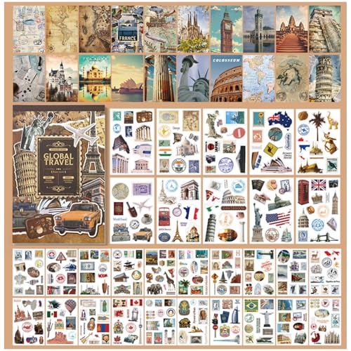 Bekecidi 300 vorgeschnittene Washi-Sticker fürs Tagebuch, 20 Scrapbook-Sticker, Scrapbook-Zubehör, für Notizbuch, Album, Kartengestaltung Bekecidi 300 vorgeschnittene Washi-Sticker fürs Tagebuch, 20 Scrapbook-Sticker, Scrapbook-Zubehör, für Notizbuch, Album, Kartengestaltung von Bekecidi