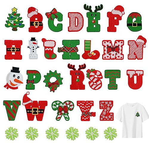 Bekecidi 32 Stück Weihnachts Aufnäher zum Aufbügeln, Buchstaben Stickerei Stoff Applikation Aufnäher für Weihnachtskleidung DIY Basteldekoration, Festival Ornamente Bekecidi 32 Stück Weihnachts Aufnäher zum Aufbügeln, Buchstaben Stickerei Stoff Applikation Aufnäher für Weihnachtskleidung DIY Basteldekoration, Festival Ornamente von Bekecidi