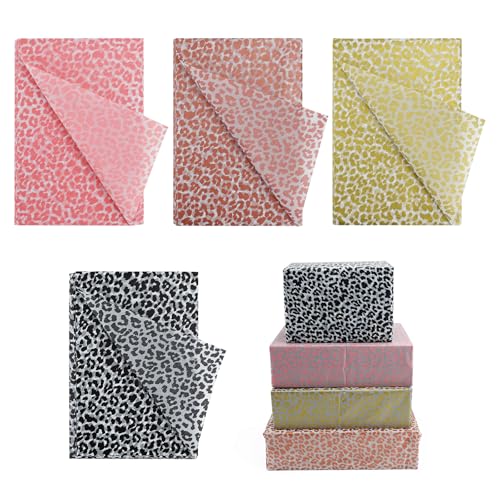 Bekecidi 40 Blatt Seidenpapier mit Leopardenmuster, Seidenpapier mit Leopardenmuster zum Verpacken von Geschenken Verpackungspapier für Geburtstage Hochzeiten Valentinstag Bastelbedarf, 4 Farben Bekecidi 40 Blatt Seidenpapier mit Leopardenmuster, Seidenpapier mit Leopardenmuster zum Verpacken von Geschenken Verpackungspapier für Geburtstage Hochzeiten Valentinstag Bastelbedarf, 4 Farben von Bekecidi