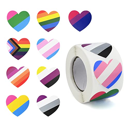 Bekecidi 500 Stück Gay Pride Aufkleber Herzform Regenbogen Aufkleber Rolle Selbstklebende Pride Flagge Aufkleber LGBT Papieretiketten Stolz Zubehör für Stolzmonat Party Dekorationen Geschenke (Herz B) Bekecidi 500 Stück Gay Pride Aufkleber Herzform Regenbogen Aufkleber Rolle Selbstklebende Pride Flagge Aufkleber LGBT Papieretiketten Stolz Zubehör für Stolzmonat Party Dekorationen Geschenke (Herz B) von Bekecidi