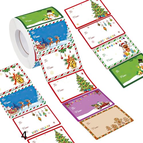 Bekecidi 500 Stück Weihnachtsetiketten, Aufkleber, selbstklebende Weihnachtsanhänger, Aufkleber, niedliche Weihnachts-Geschenketiketten, Papier, Frohe Weihnachten, Aufkleber für Geschenke, Partytüten, Bekecidi 500 Stück Weihnachtsetiketten, Aufkleber, selbstklebende Weihnachtsanhänger, Aufkleber, niedliche Weihnachts-Geschenketiketten, Papier, Frohe Weihnachten, Aufkleber für Geschenke, Partytüten, von Bekecidi