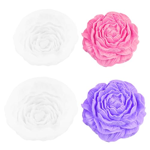Bekecidi Silikonform für Pfingstrosen, Blumen, Rose, Epoxidharz, Gießformen für die Herstellung von 3D-Kerzen, Seife, Wachs, DIY, Handwerk, handgefertigte Geschenke, 2 Stück Bekecidi Silikonform für Pfingstrosen, Blumen, Rose, Epoxidharz, Gießformen für die Herstellung von 3D-Kerzen, Seife, Wachs, DIY, Handwerk, handgefertigte Geschenke, 2 Stück von Bekecidi