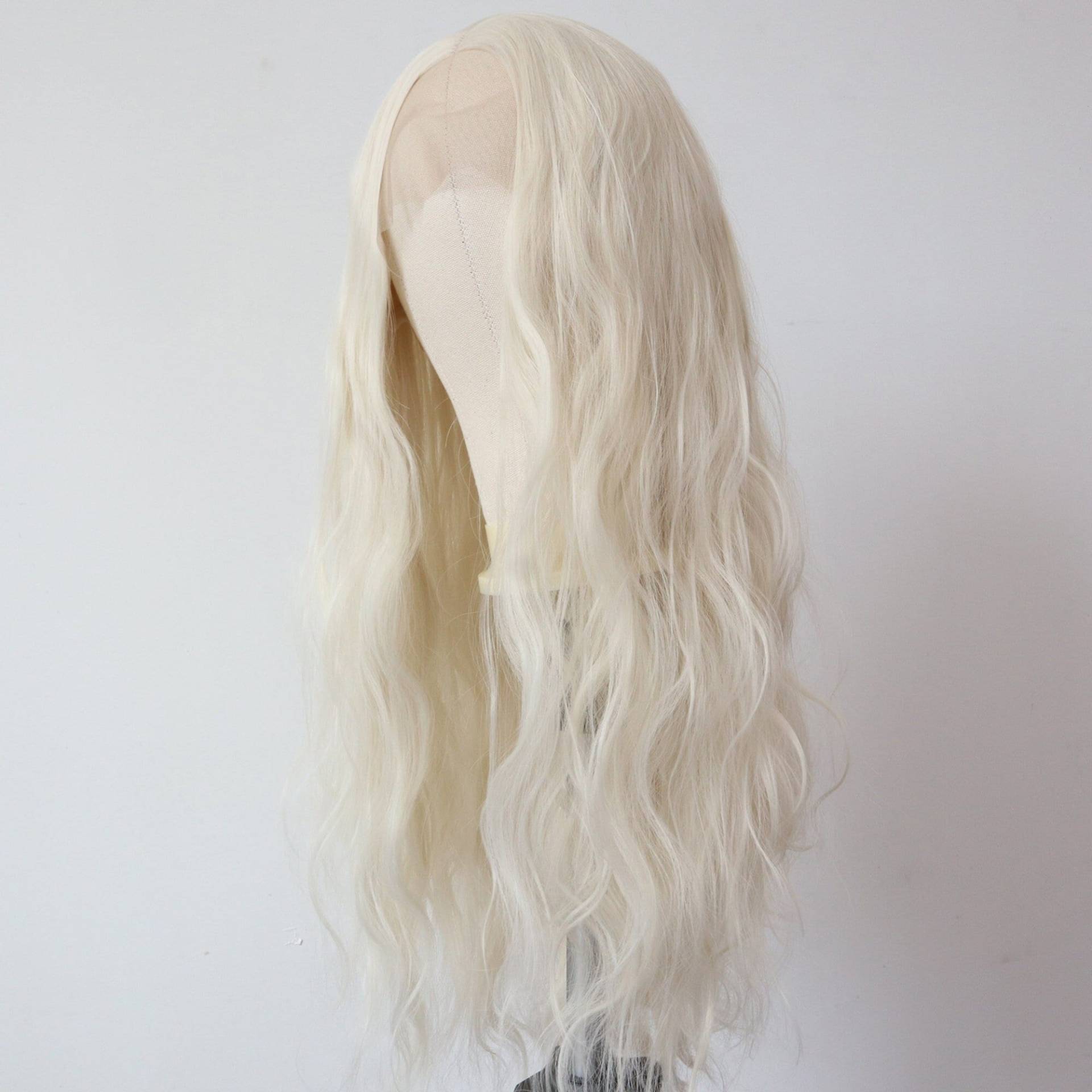 Blonde Perücke Spitze Vorne, Hd Front Für Weiße Frau, Lange Welle Leichte Lockige Haar Perücke von Belezahair