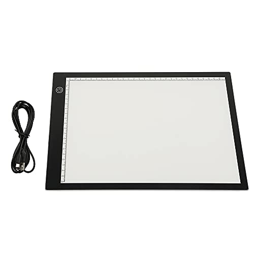 Belfoyer Wiederaufladbarer Leuchttisch, A4, LED-Helligkeit, einstellbar, Touch-Steuerung, USB-Kabel, für Tattoos, Spuren, Zeichnen, Animation, 35,5 x 23,5 x 0,4 cm Belfoyer Wiederaufladbarer Leuchttisch, A4, LED-Helligkeit, einstellbar, Touch-Steuerung, USB-Kabel, für Tattoos, Spuren, Zeichnen, Animation, 35,5 x 23,5 x 0,4 cm von Belfoyer