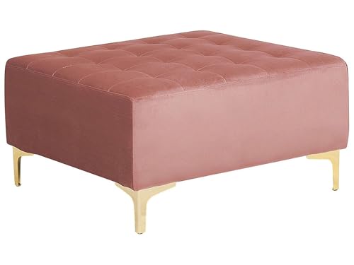 Beliani Moderne Ottomane Samtstoff rosa Aberdeen Beliani Moderne Ottomane Samtstoff rosa Aberdeen von Beliani