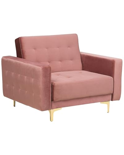 Beliani Moderner Sessel Samtstoff rosa Aberdeen Beliani Moderner Sessel Samtstoff rosa Aberdeen von Beliani