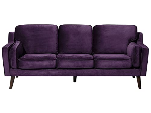 Beliani Modernes Sofa aus Samtstoff in Violett Couch 3-Sitzer Lokka Beliani Modernes Sofa aus Samtstoff in Violett Couch 3-Sitzer Lokka von Beliani