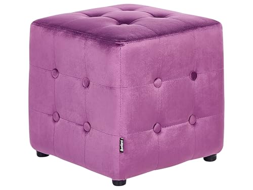Beliani Stilvoller Hocker in Würfel Samtstoff violett Wisconsin Beliani Stilvoller Hocker in Würfel Samtstoff violett Wisconsin von Beliani
