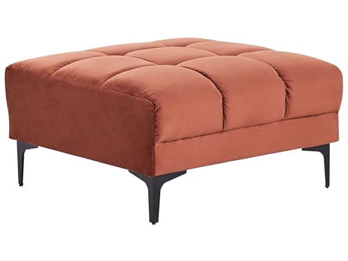 Ottomane Samtstoff hell rot rechteckig 88 x 80 cm Fußablage Alnes Ottomane Samtstoff hell rot rechteckig 88 x 80 cm Fußablage Alnes von Beliani