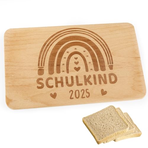 Belillpipi Frühstücksbrett Schulkind Regenbogen – 2025 Einschulung Geschenk für Mädchen & Jungen – 22x14cm, personalisiertes Andenken zum Schulanfang Belillpipi Frühstücksbrett Schulkind Regenbogen – 2025 Einschulung Geschenk für Mädchen & Jungen – 22x14cm, personalisiertes Andenken zum Schulanfang von Belillpipi