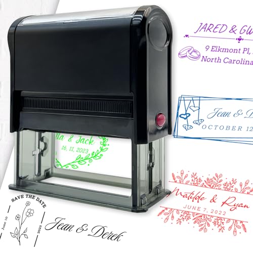 Individuelle Hochzeitsstempel Selbstfärbung Personalisierter Stempel für Hochzeit Geschäftsadresse Unterschrift von Beliver