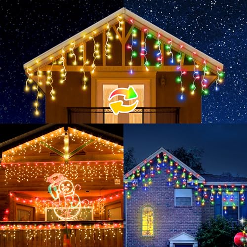 BellaAchtung LED Eisregen Lichterkette Innen Außen, 10m 352LEDs Lichtervorhang mit 11 Modi und Timer, Eiszapfen Lichterkette für Garten Balkon Hochzeit Weihnachten BellaAchtung LED Eisregen Lichterkette Innen Außen, 10m 352LEDs Lichtervorhang mit 11 Modi und Timer, Eiszapfen Lichterkette für Garten Balkon Hochzeit Weihnachten von BellaAchtung