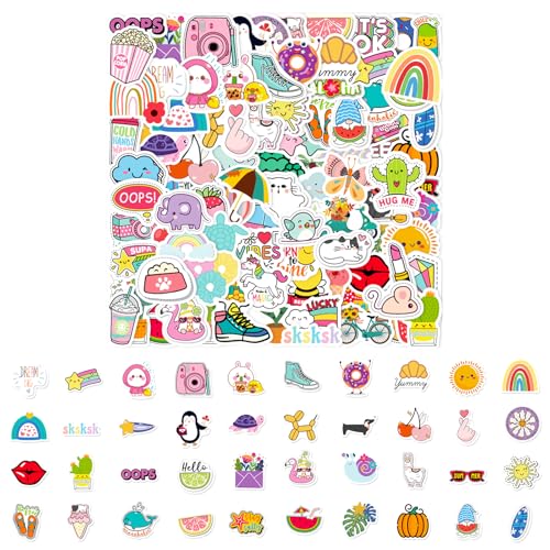 100 PCS Wasserdichte Vinyl Aufkleber für Kinder – Niedliche Kawaii Sticker für Wasserflaschen, Skateboards, Laptops und mehr 100 PCS Wasserdichte Vinyl Aufkleber für Kinder – Niedliche Kawaii Sticker für Wasserflaschen, Skateboards, Laptops und mehr von BellaBlend